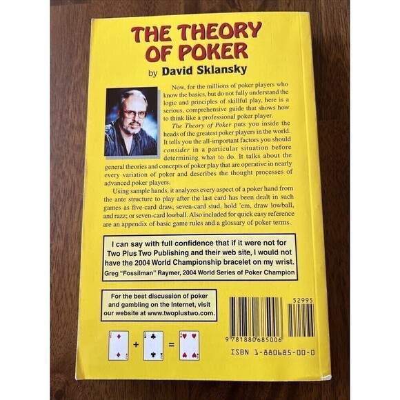 The Theory Of Poker David Sklansky - Picture 2 of 5